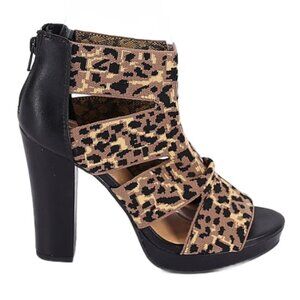 REPORT strappy bandage stretch knit heels 8.5